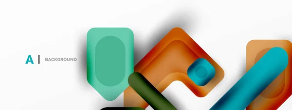 Minimaler Geometrischer Abstrakter Hintergrund Bunte Geometrische Blöcke Komposition Von Linien — Stockvektor