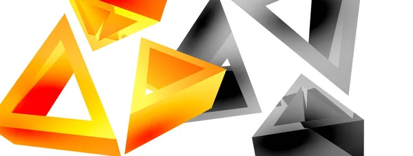 Triangle Abstract Background Vector Basic Shape Technology Business Concept Composition — Archivo Imágenes Vectoriales