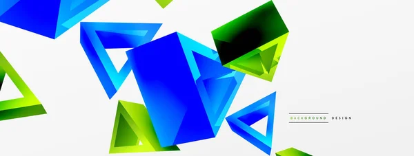 Triangle Abstract Background Vector Basic Shape Technology Business Concept Composition — Stok Vektör