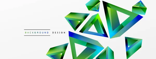 Triangle Abstract Background Vector Basic Shape Technology Business Concept Composition — Image vectorielle