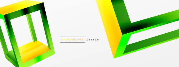 Cube Shapes Vector Geometric Background Trendy Techno Business Template Wallpaper — Vettoriale Stock