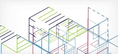 Soyut arkaplan. Beyaz arkaplanda renk çizgileri. Doğrusal soyut kompozisyon. Duvar kağıdı, afiş, arkaplan, iniş sayfası için tekno veya iş konsepti