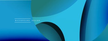 Yaratıcı geometrik duvar kağıdı. Asgari soyut arkaplan. Duvar kağıdı arkaplanı veya iniş sayfası için daire ve dalga kompozisyon vektör çizimi