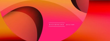 Yaratıcı geometrik duvar kağıdı. Asgari soyut arkaplan. Duvar kağıdı arkaplanı veya iniş sayfası için daire ve dalga kompozisyon vektör çizimi