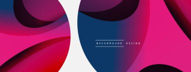 Yaratıcı geometrik duvar kağıdı. Asgari soyut arkaplan. Duvar kağıdı arkaplanı veya iniş sayfası için daire ve dalga kompozisyon vektör çizimi