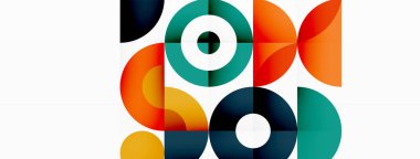 Renkli çember soyut arkaplan. Duvar kağıdı, afiş, sunum, arkaplan şablonu