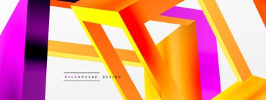 3 boyutlu küp vektör geometrik arkaplanı şekillendirir. Duvar kağıdı, afiş, arkaplan veya iniş için moda tekno iş şablonu