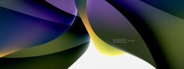 Akışkan renk soyut arkaplanı. Sıvı eğimleri, dalga desenleri. Duvar kağıdı, afiş, arkaplan veya iniş için moda tekno iş şablonu