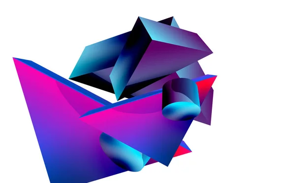 Fond Abstrait Géométrique Minimaliste Vectoriel Triangle Cylindre Pyramide Forme Base — Image vectorielle