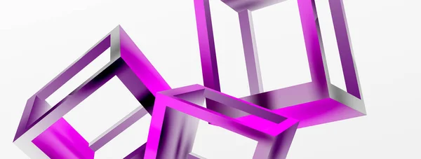Куб Формує Векторний Геометричний Фон Модний Технологічний Бізнес Шаблон Шпалер — стоковий вектор