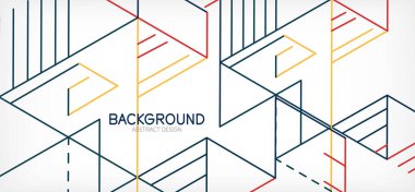 Soyut arkaplan. Beyaz arkaplanda renk çizgileri. Doğrusal soyut kompozisyon. Duvar kağıdı, afiş, arkaplan, iniş sayfası için tekno veya iş konsepti