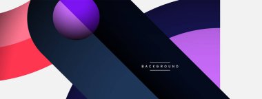 Moda şekilleri, renk minimal tasarım bileşimi, duvar kağıdı afişi veya iniş sayfası için çizgiler ve gölgeler