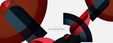 Geometrik soyut arkaplan. Duvar kağıdı arkaplanı veya iniş sayfası için yuvarlak şekiller, daireler, satır bileşimi