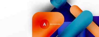 Minimum geometrik soyut arkaplan. Renkli geometrik bloklar. Çizgiler, kareler ve üçgenler duvar kağıdı bileşimi