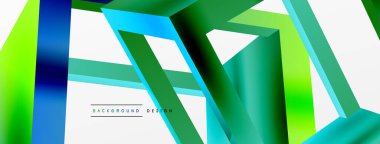 3 boyutlu küp vektör geometrik arkaplanı şekillendirir. Duvar kağıdı, afiş, arkaplan veya iniş için moda tekno iş şablonu