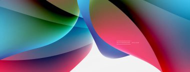 Soyut arkaplan. Duvar kağıdı, pankart, arkaplan veya iniş için akışkan renk dalgası şablonu