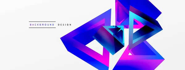 Triangle Abstract Background Basic Shape Technology Business Concept Composition Trendy — Archivo Imágenes Vectoriales