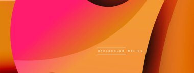 Yaratıcı geometrik duvar kağıdı. Asgari soyut arkaplan. Duvar kağıdı arkaplanı veya iniş sayfası için daire ve dalga kompozisyon vektör çizimi