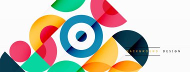 Renkli çember soyut arkaplan. Duvar kağıdı, afiş, sunum, arkaplan şablonu