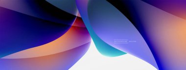 Soyut arkaplan. Duvar kağıdı, pankart, arkaplan veya iniş için akışkan renk dalgası şablonu