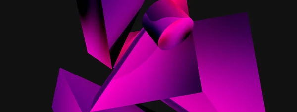 Vector Minimalistische Geometrische Abstracte Achtergrond Driehoek Cilinder Piramide Basisvorm Samenstelling — Stockvector