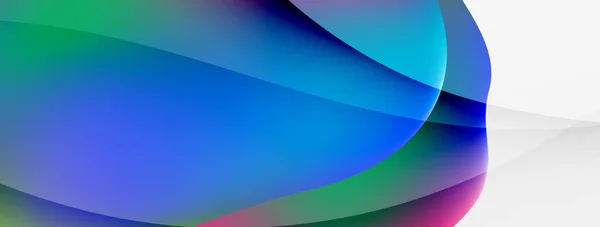 Abstract Background Fluid Gradient Color Wave Template Wallpaper Banner Background — Stock Vector