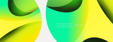 Yaratıcı geometrik duvar kağıdı. Asgari soyut arkaplan. Duvar kağıdı arkaplanı veya iniş sayfası için daire ve dalga kompozisyon vektör çizimi