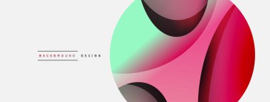 Yaratıcı geometrik duvar kağıdı. Asgari soyut arkaplan. Duvar kağıdı arkaplanı veya iniş sayfası için daire ve dalga kompozisyon vektör çizimi