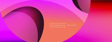 Yaratıcı geometrik duvar kağıdı. Asgari soyut arkaplan. Duvar kağıdı arkaplanı veya iniş sayfası için daire ve dalga kompozisyon vektör çizimi