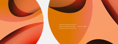 Yaratıcı geometrik duvar kağıdı. Asgari soyut arkaplan. Duvar kağıdı arkaplanı veya iniş sayfası için daire ve dalga kompozisyon vektör çizimi