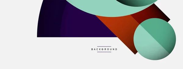 Geometric Abstract Background Shapes Circles Lines Composition Wallpaper Banner Background — Stock Vector