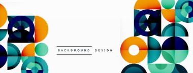 Renkli çember soyut arkaplan. Duvar kağıdı, afiş, sunum, arkaplan şablonu