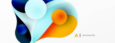 Akan geometrik şekiller, minimalist soyut arkaplanı oluşturur. Yuvarlak şekiller ve daireler. Yapay zeka teknolojisi, engelleme zinciri, iletişim için duvar kağıdı, 5G, bilim, iş