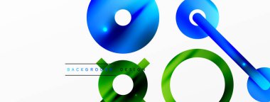 Çember bileşimi soyut arkaplan. Duvar kağıdı, afiş, arkaplan veya iniş için moda tekno iş şablonu