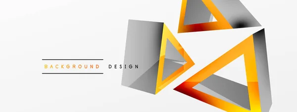 Triangle Abstract Background Vector Basic Shape Technology Business Concept Composition — Διανυσματικό Αρχείο