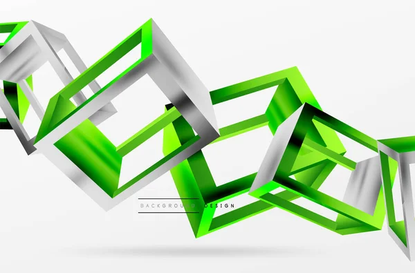 Cube Shapes Vector Geometric Background Trendy Techno Business Template Wallpaper — Stockvector