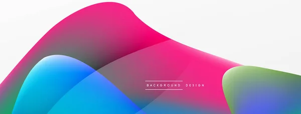 Abstract Background Fluid Gradient Color Wave Template Wallpaper Banner Background — Image vectorielle