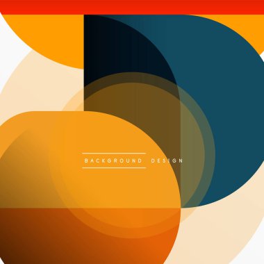 Yaratıcı geometrik duvar kağıdı. Asgari çember üçgen ve kare çizgi soyut arkaplan. Duvar kağıdı afişi veya iniş sayfası için vektör illüstrasyonu