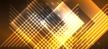 Arka plan duvar kağıtları, parlak çizgiler ve geometrik şekiller. Yapay Zeka teknolojisi, engelleme zinciri, iletişim, 5G, bilim, iş ve teknoloji konsepti için koyu duvar kağıdı