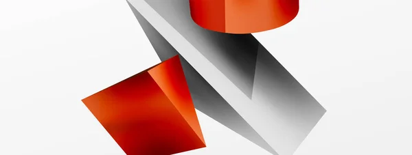 Vector Abstract Background Shapes Triangle Cylinder Trendy Techno Business Template — Stockový vektor