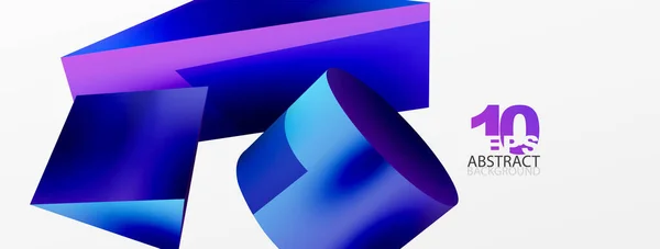 Vector Abstract Background Shapes Triangle Cylinder Trendy Techno Business Template — Wektor stockowy
