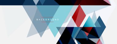 Mozaik üçgenler geometrik arkaplan. Tekno veya iş konsepti, duvar kağıdı, afiş, arkaplan, iniş sayfası deseni