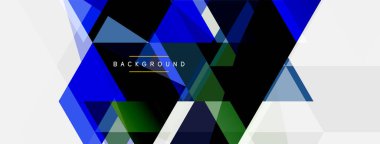 Mozaik üçgenler geometrik arkaplan. Tekno veya iş konsepti, duvar kağıdı, afiş, arkaplan, iniş sayfası deseni