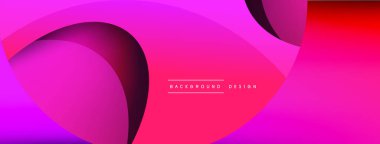 Yaratıcı geometrik duvar kağıdı. Asgari soyut arkaplan. Duvar kağıdı arkaplanı veya iniş sayfası için daire ve dalga kompozisyon vektör çizimi