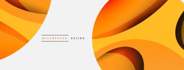 Yaratıcı geometrik duvar kağıdı. Asgari soyut arkaplan. Duvar kağıdı arkaplanı veya iniş sayfası için daire ve dalga kompozisyon vektör çizimi