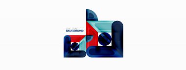 Yaratıcı geometrik duvar kağıdı. Asgari soyut arkaplan. Daire çizgileri, duvar kağıdı arkaplanı veya iniş sayfası için kompozisyon vektör illüstrasyonunu kareler