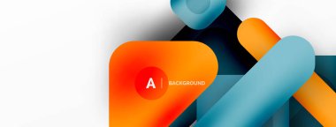 Minimum geometrik soyut arkaplan. Renkli geometrik bloklar. Çizgiler, kareler ve üçgenler duvar kağıdı bileşimi