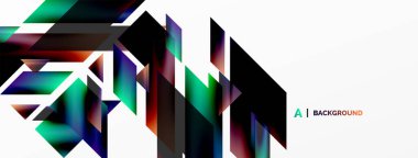 Modern trend minimalist soyut arka plan. Geometrik desen tasarımı, 3 boyutlu ve gölge efektleri. Vektör İllüstrasyonu