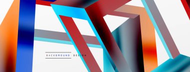 3 boyutlu küp vektör geometrik arkaplanı şekillendirir. Duvar kağıdı, afiş, arkaplan veya iniş için moda tekno iş şablonu