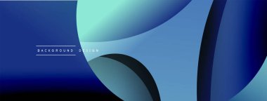 Yaratıcı geometrik duvar kağıdı. Asgari soyut arkaplan. Duvar kağıdı arkaplanı veya iniş sayfası için daire ve dalga kompozisyon vektör çizimi